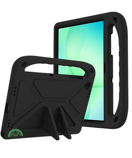 Hoesje voor Samsung A11 Plus Zwart Kids Shockproof Met Handgreep en Kickstand