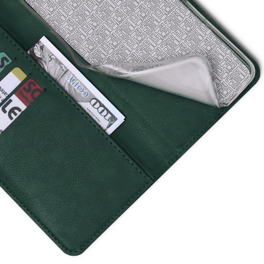 Oppo A80 boek case met Pasjes Groen