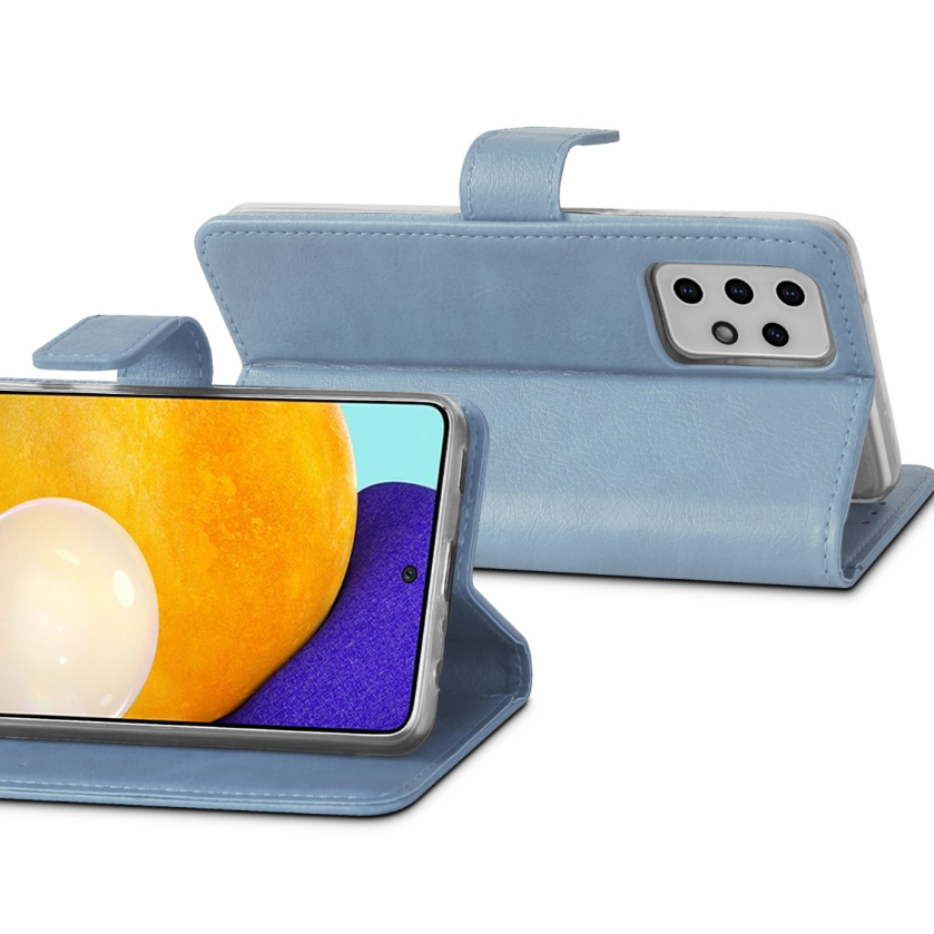 Oppo A80 boek case met Pasjes Licht Blauw