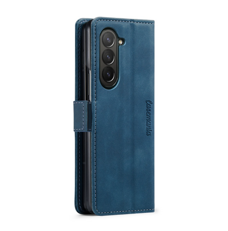 Samsung Galaxy Z Fold 6 Hoesje boek case met Pasjes Donker Blauw