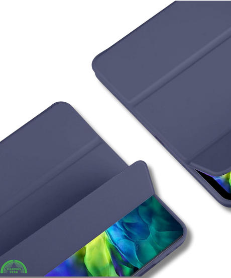 Hoesje voor iPad A16(2025)/iPad 2022 (10.9 inch 10e Gen) - Donker Blauw Silicone Smart Cover Met Pen Slot