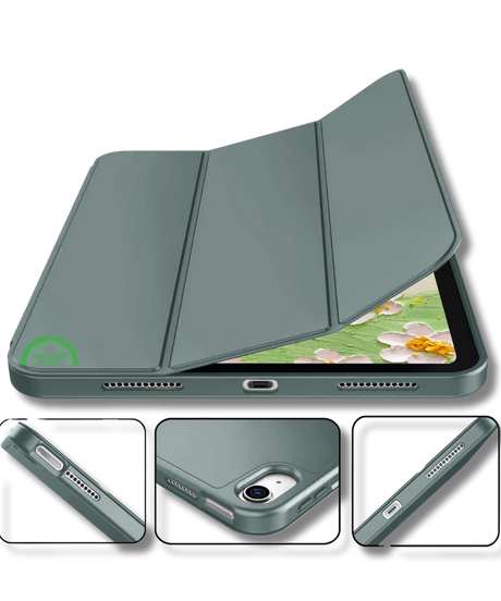 Hoesje voor iPad A16(2025)/iPad 2022 (10.9 inch 10e Gen) Groen Silicone Smart Cover Met Pen Slot