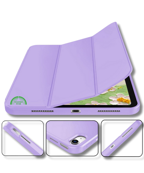 Hoesje voor iPad A16(2025)/iPad 2022 (10.9 inch 10e Gen) Paars Silicone Smart Cover Met Pen Slot