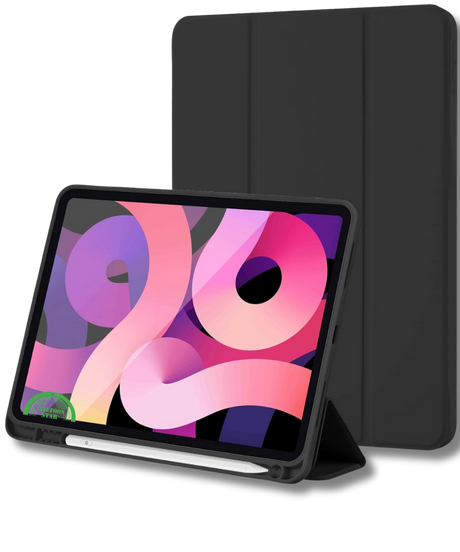 Hoesje voor iPad A16(2025)/iPad 2022 (10.9 inch 10e Gen) Zwart Silicone Smart Cover Met Pen Slot