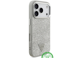 Guess iPhone 17 Pro Hoesje met MagSafe &ndash; Zilveren Glitter Luxe Bescherming