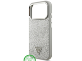Guess iPhone 17 Pro Hoesje met MagSafe &ndash; Zilveren Glitter Luxe Bescherming