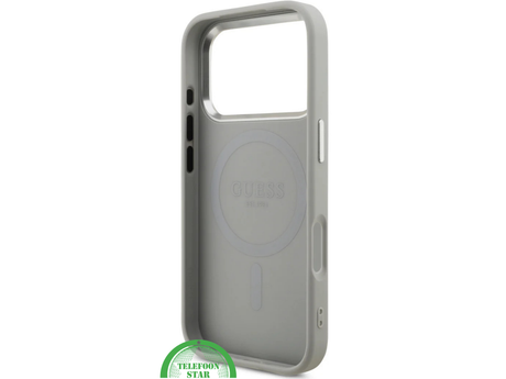 Guess iPhone 17 Pro Hoesje met MagSafe &ndash; Zilveren Glitter Luxe Bescherming