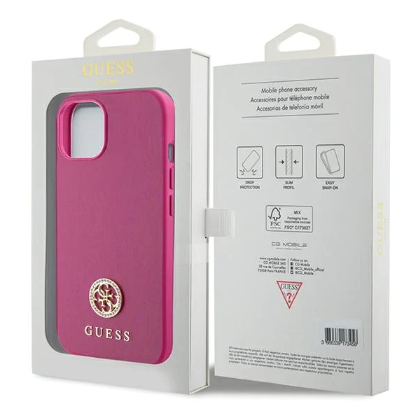 iPhone 15 Hardcase | Guess Backcover | Roze