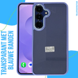 Hoesje voor Samsung Galaxy S26 Transparant met Blauwe Randen