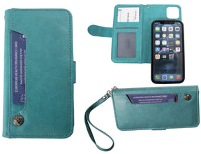 Hoesje iPhone 12/12 Pro Boekmodel - Turquoise
