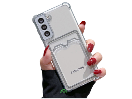Samsung Hoesje met Pasjeshouder – Transparant & Verstevigd