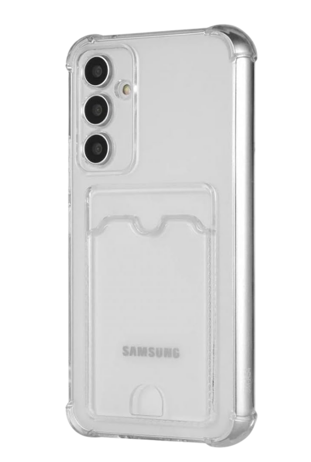 Samsung Hoesje met Pasjeshouder – Transparant & Verstevigd