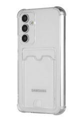 Samsung Hoesje met Pasjeshouder – Transparant & Verstevigd