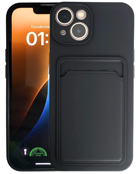 iPhone Hoesje met Pasjeshouder Zwart