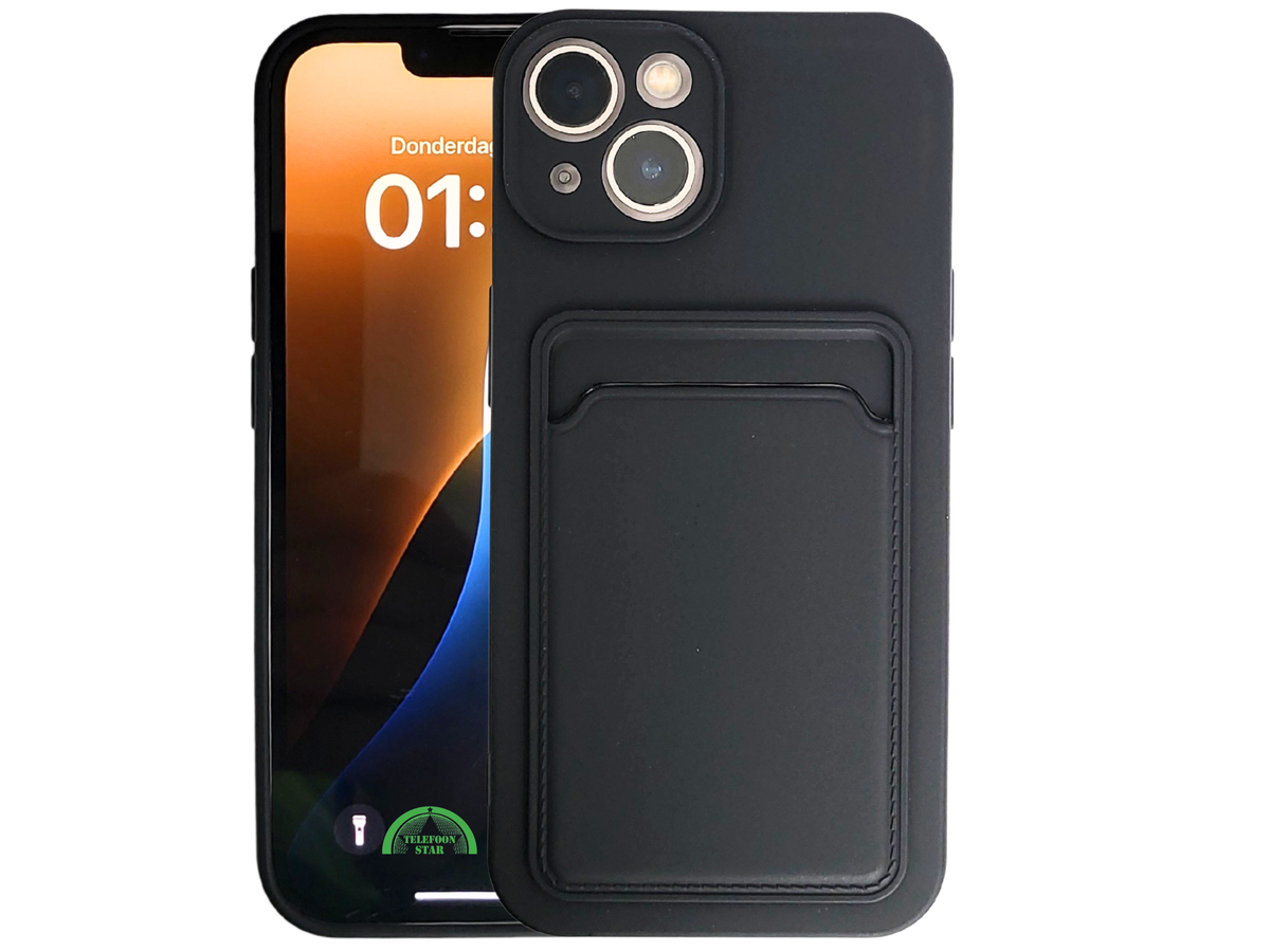 iPhone Hoesje met Pasjeshouder Zwart