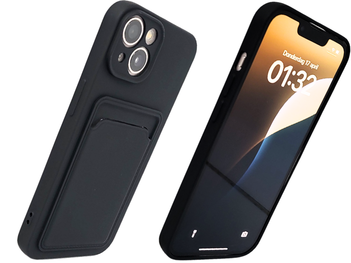 iPhone Hoesje met Pasjeshouder Zwart