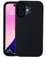 Antislip Hoesje Zwart - Backcover iPhone 16 &amp; 16 plus