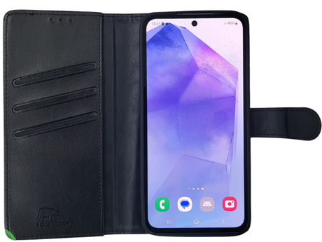 Bookcase Hoesje Samsung Galaxy – Zwart Leerlook met Pasjeshouder
