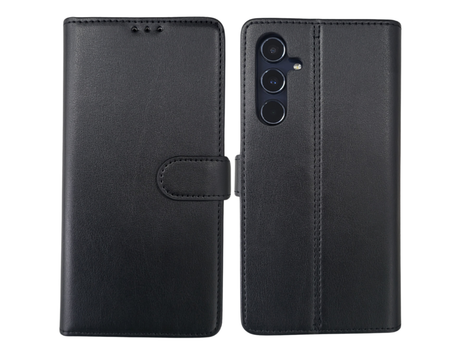 Bookcase Hoesje Samsung Galaxy – Zwart Leerlook met Pasjeshouder