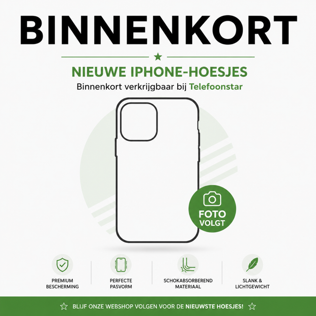 iPhone 18e Hoesje Transparante Slank Hardcase met Kaarthouder