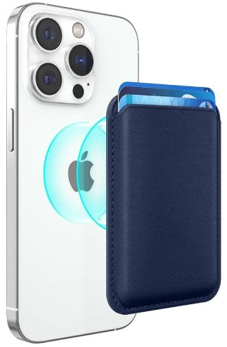 Magnetische Kaartenhouder voor iPhone Donkerblauw– Compatibel met MagSafe