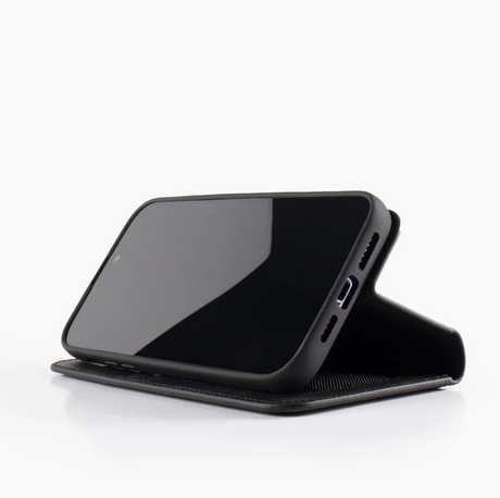 iPhone 15 Pro Max 2 in 1 Bookcase | 100% Leer | Ruimte voor drie pasjes | Zwart