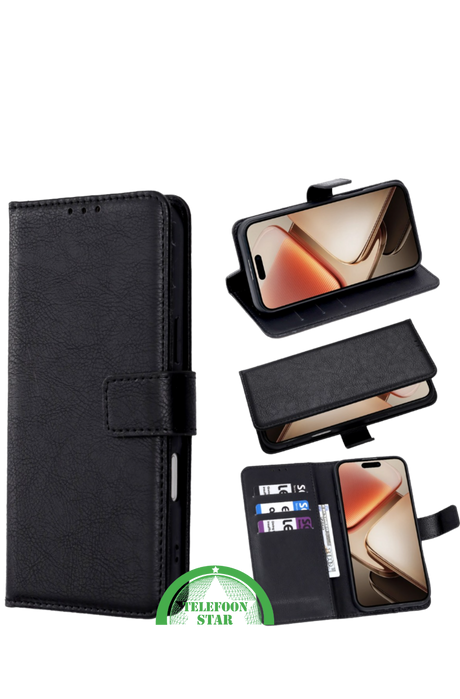 Zwart Bookcase Hoesje voor Oppo Reno 14 5G
