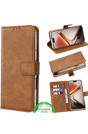 Hoesje Xiaomi Redmi 15 5G Bruin Bookcase Antislip leerlook, ligt stevig