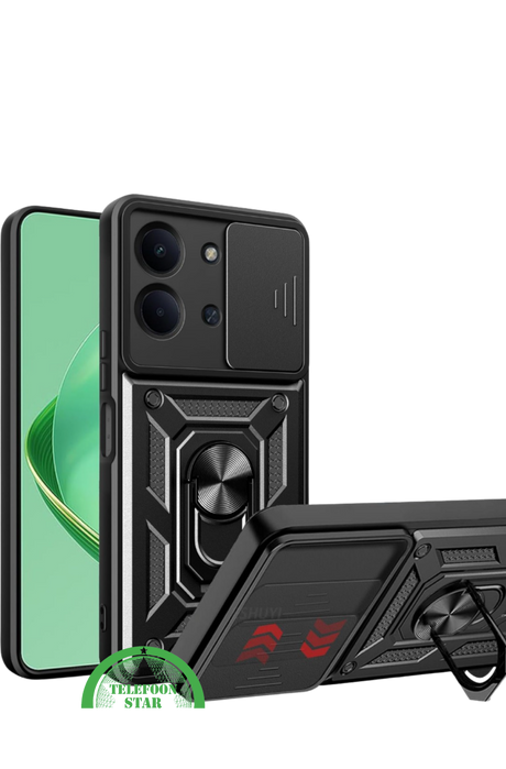 Hoesje met Camera-Slider & Kickstand – Geschikt voor Oppo Reno 14F
