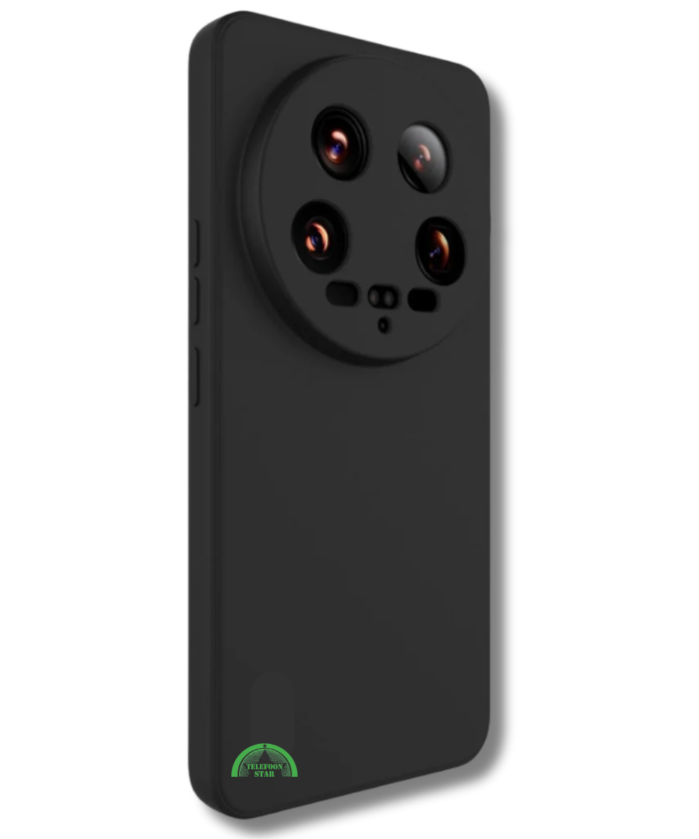 Hoesje Xiaomi 14 Ultra – Zwart Siliconen Softcase met Camera Bescherming