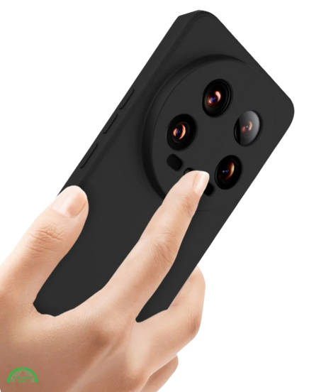 Hoesje Xiaomi 14 Ultra – Zwart Siliconen Softcase met Camera Bescherming