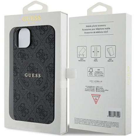 iPhone 15 MagSafe Hoesje | Guess Hoesje | Zwart