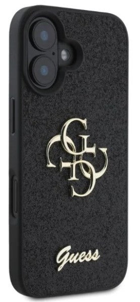 Guess Zwart Glitter Hoesje iPhone 16