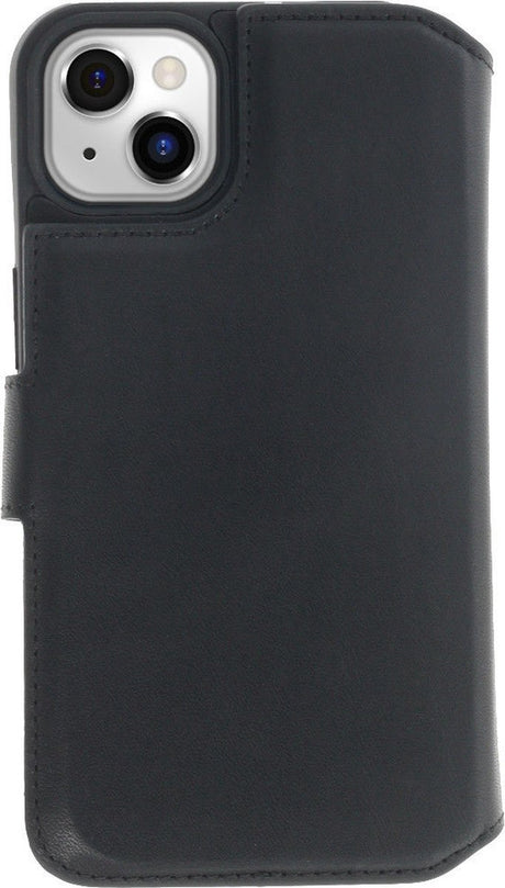 iPhone 15 Pro Max 2 in 1 Hoesje | 100% Leer | Minimalistisch | Zwart
