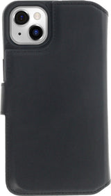 iPhone 15 Pro 2 in 1 Hoesje | 100% Leer | Minimalistisch | Zwart
