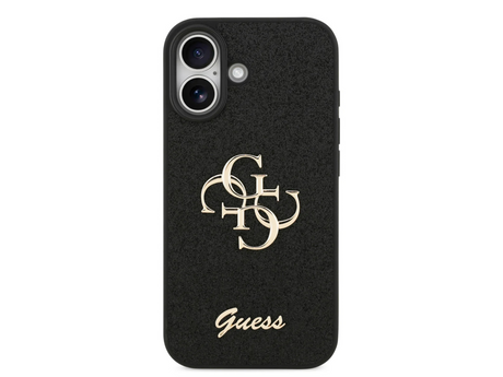 Guess Zwart Glitter Hoesje &ndash; met Gouden Logo &amp; Stijlvolle Bescherming