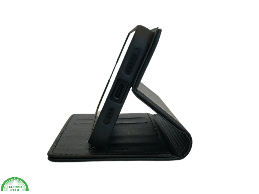 Flip Case Boek Zwart Luxe Klaphoes met 3 Pashouders voor iPhone 16 Plus
