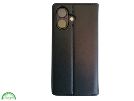 Flip Case Boek Zwart Luxe Klaphoes met 3 Pashouders voor iPhone 16 Plus